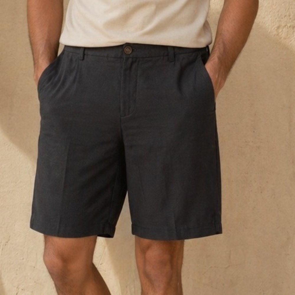 Projek Raw Mens Charcoal Grey Micro Dot Stretch‎ Chino Shorts Size 36 126111X